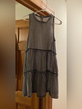 Anthropologie Sundays Sleeveless Gingham Tiered Dress